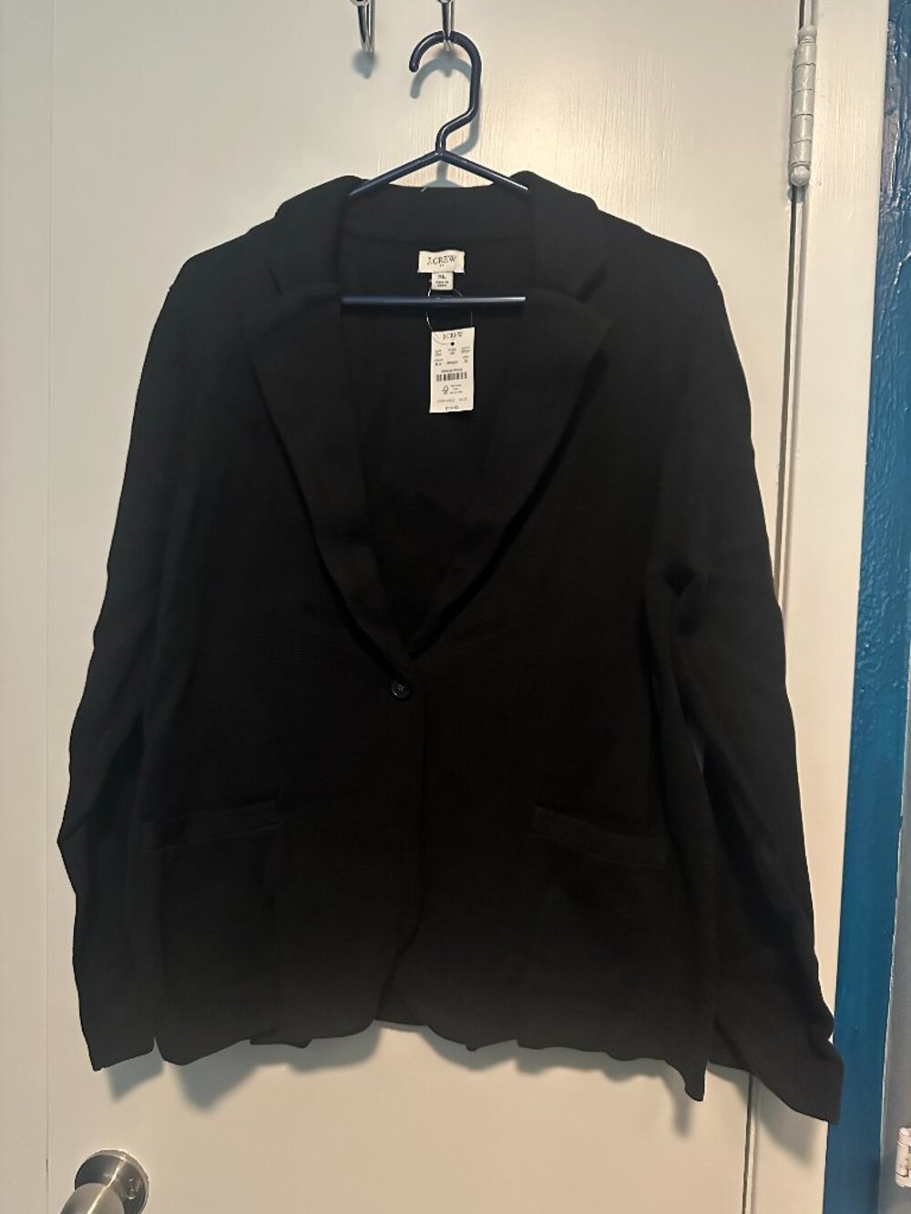 J. Crew Schoolboy Sweater-Blazer in Black XL (NWT!)